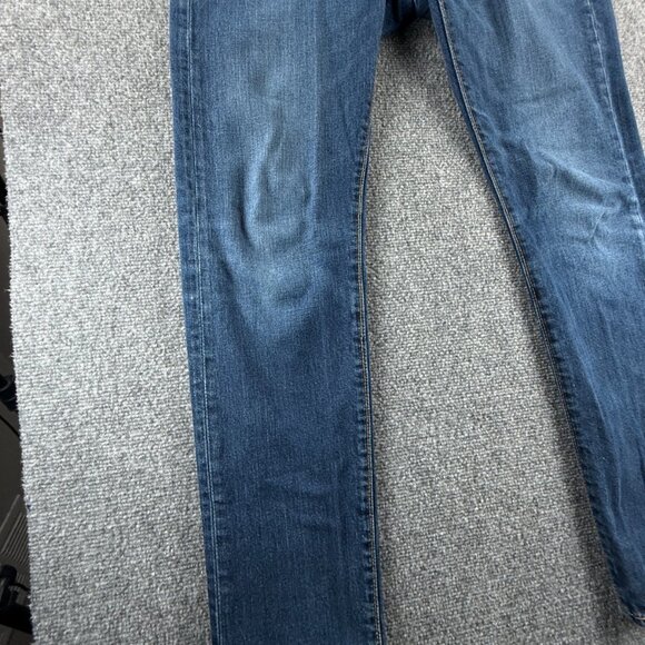 Levis 502 Premium Blue Denim Jeans Leather Patch Cotton Blend ACTL 31X30.5 - Picture 4 of 16